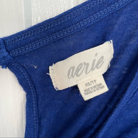 Aerie blue Loose Fitting Lounge Short Sleeve Top - Picture 2 of 3